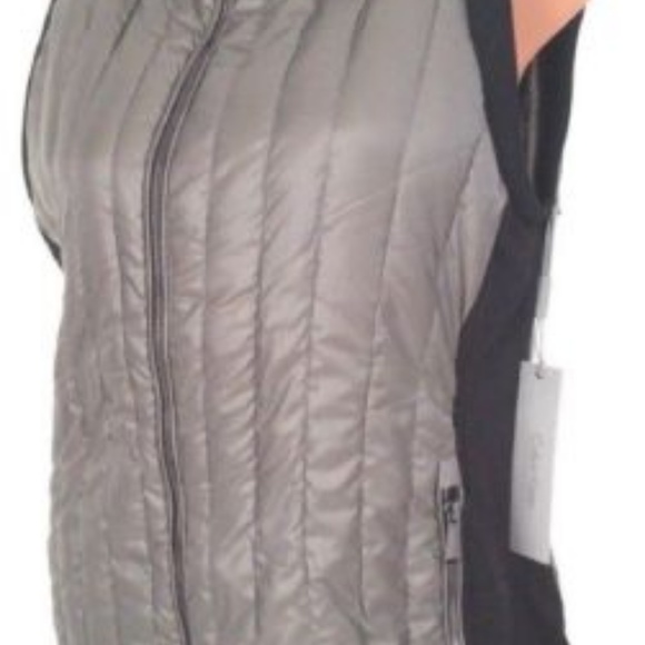Green Contrast Trim Quilted Outerwear Vest - Picture 4 of 5